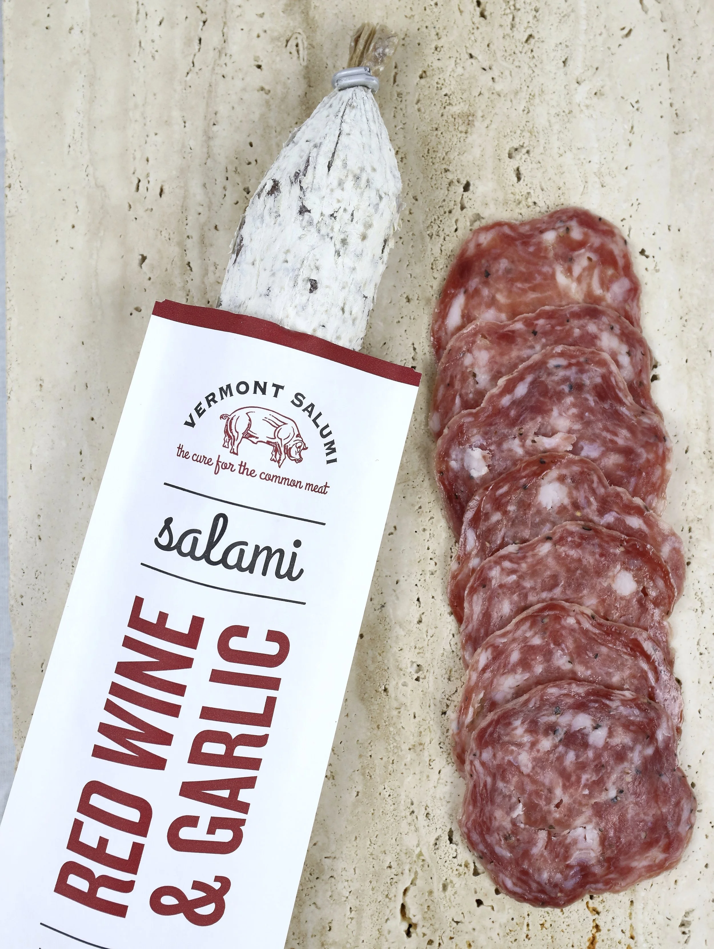 Red Wine and Garlic Salami Chub — Vermont Salumi